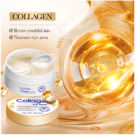SADOER Máscara de Colágeno de Cristal para Ojos – Adiós Ojeras, ¡Hola Mirada Fresca!